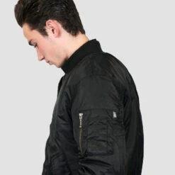 Del Bomber – Black And Green Reversible Flight Jacket 19 Del Bomber – Black And Green Reversible Flight Jacket -Straight To Hell del bomber blk grn web 2