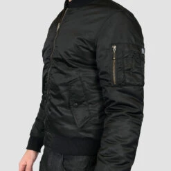 Del Bomber – Black And Green Reversible Flight Jacket 17 Del Bomber – Black And Green Reversible Flight Jacket -Straight To Hell del bomber blk grn web 4