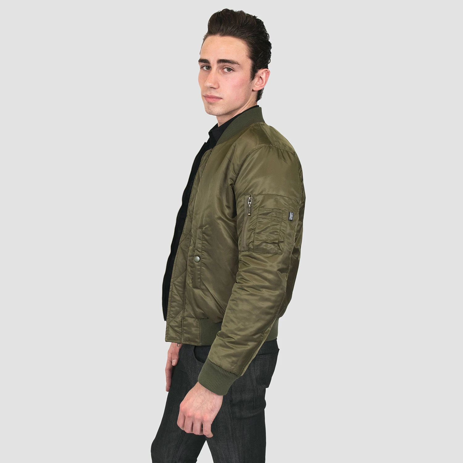 Del Bomber – Black And Green Reversible Flight Jacket 7 Del Bomber – Black And Green Reversible Flight Jacket - Image 7