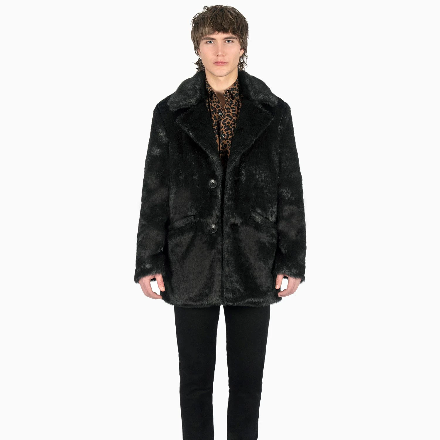 DeVille – Black Faux Fur Coat 2 DeVille – Black Faux Fur Coat - Image 2