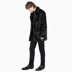 DeVille – Black Faux Fur Coat 15 DeVille – Black Faux Fur Coat -Straight To Hell dev blk men w 2