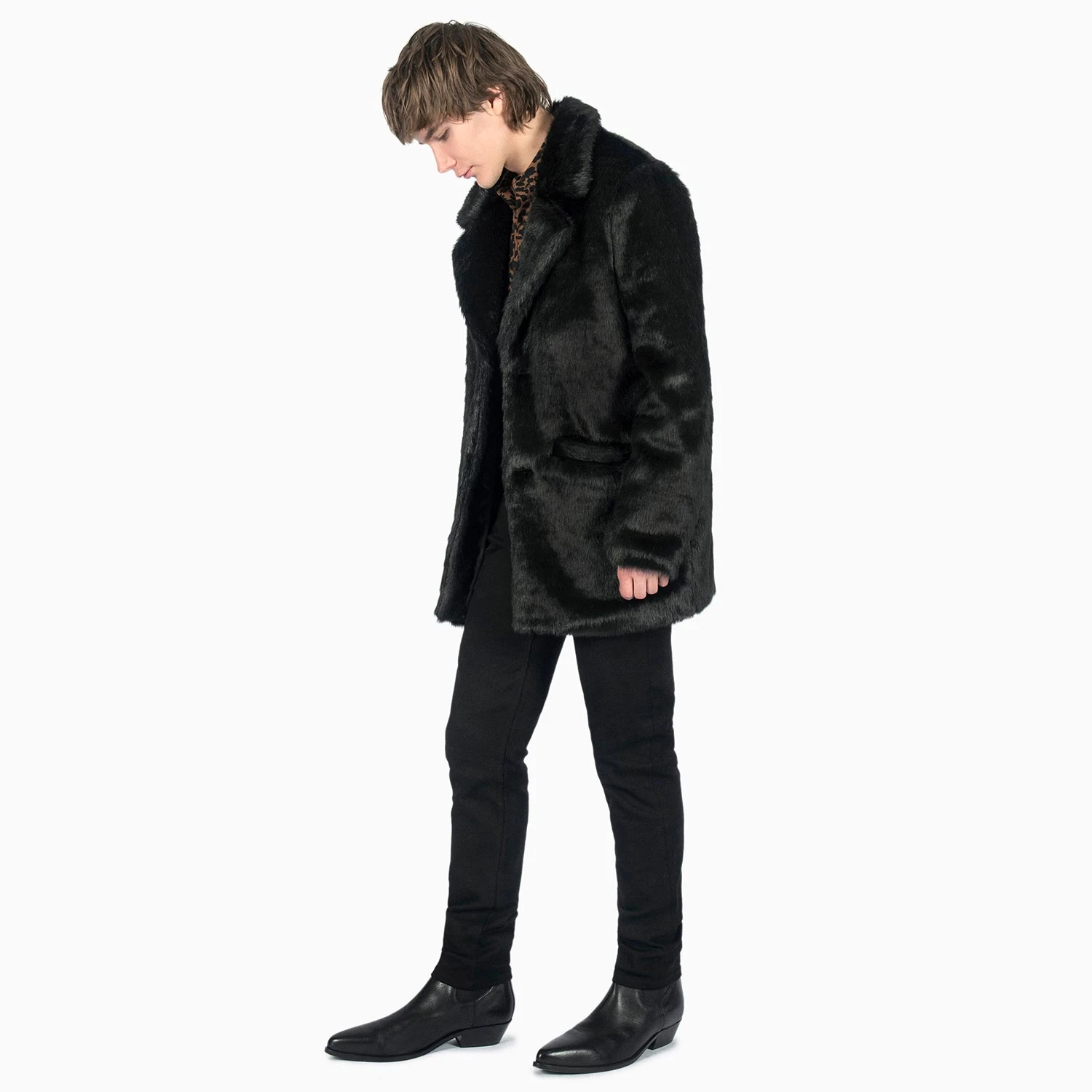DeVille – Black Faux Fur Coat 5 DeVille – Black Faux Fur Coat - Image 5
