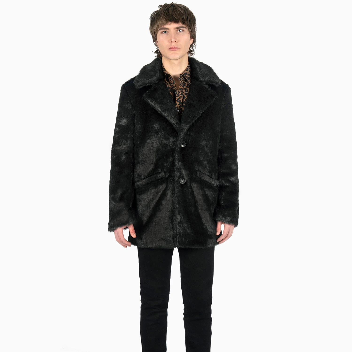 DeVille – Black Faux Fur Coat 4 DeVille – Black Faux Fur Coat - Image 4