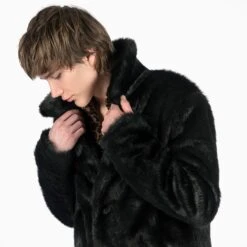 DeVille – Black Faux Fur Coat 19 DeVille – Black Faux Fur Coat -Straight To Hell dev blk men w 9