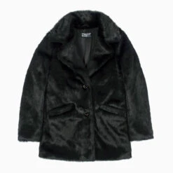 DeVille – Black Faux Fur Coat (Size XS, XL, 2XL, 3XL, 4XL)