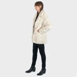 DeVille – Cream Faux Fur Coat (Size XS, S, M, L, XL, 2XL, 3XL, 4XL) -Straight To Hell dev cre w 4
