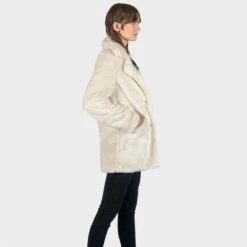 DeVille – Cream Faux Fur Coat (Size XS, S, M, L, XL, 2XL, 3XL, 4XL) -Straight To Hell dev cre w 5