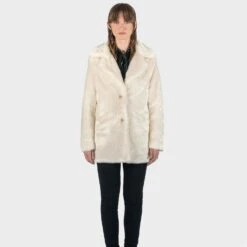 DeVille – Cream Faux Fur Coat (Size XS, S, M, L, XL, 2XL, 3XL, 4XL) -Straight To Hell dev cre w 6
