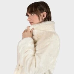 DeVille – Cream Faux Fur Coat (Size XS, S, M, L, XL, 2XL, 3XL, 4XL) -Straight To Hell dev cre w 9