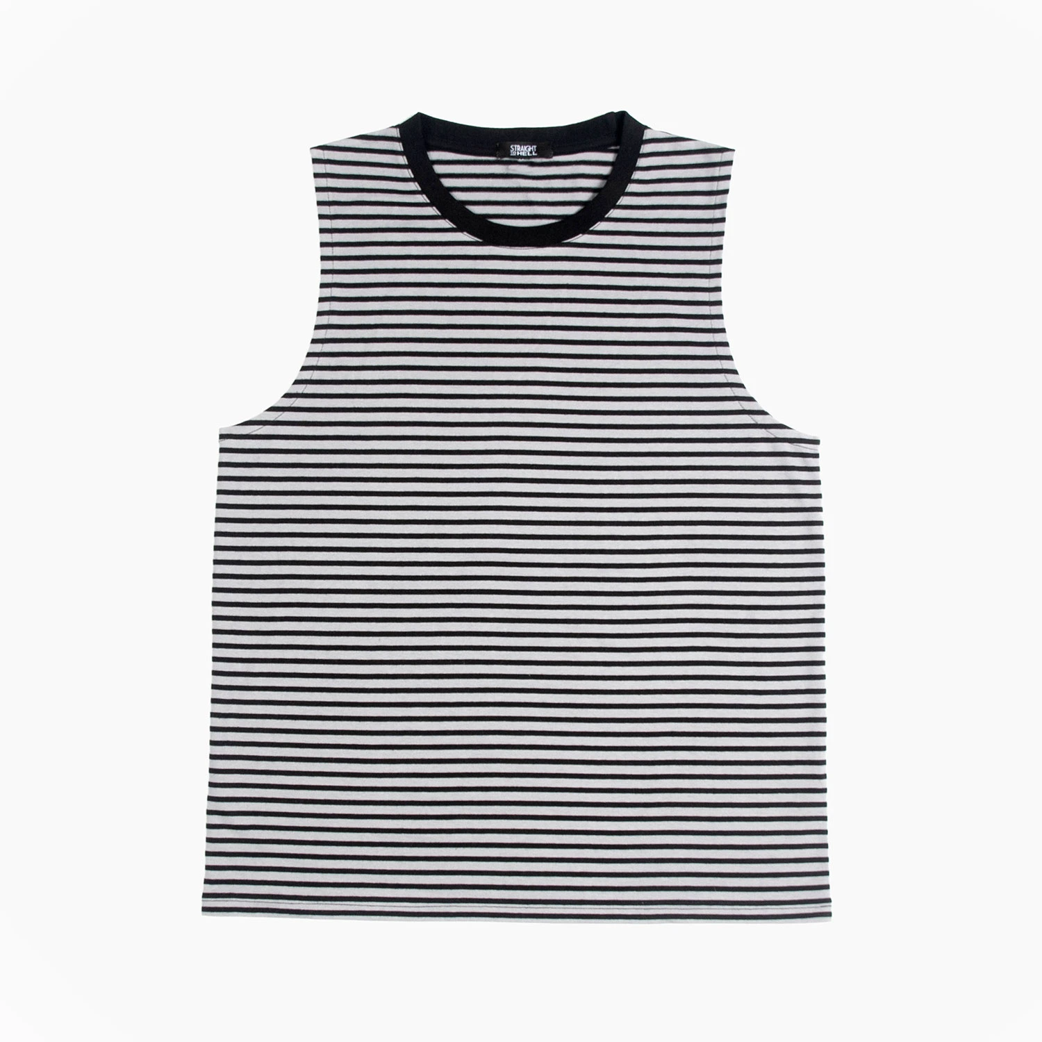 Diego – Black And Grey Striped Tank Top 1 Diego – Black And Grey Striped Tank Top