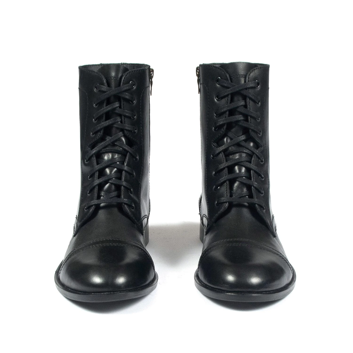 Division – Black And Brass Leather Combat Boots 4 Division – Black And Brass Leather Combat Boots - Image 4