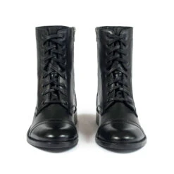 Division – Black And Nickel Leather Combat Boots – 15 Year Anniversary -Straight To Hell div blk nic wom w 4