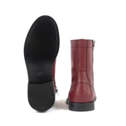 Division – Burgundy Leather Combat Boots (Size 7, 7.5, 8, 14) -Straight To Hell div bur men w 5