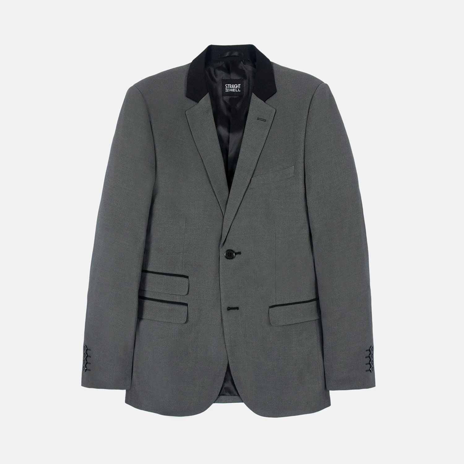 Domino – Grey And Black Blazer 1 Domino – Grey And Black Blazer