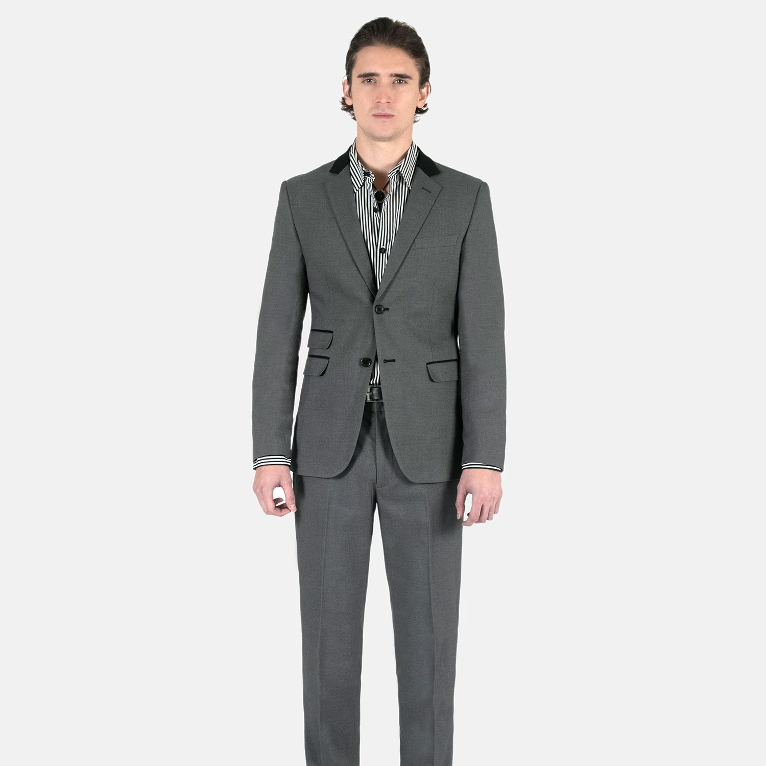 Domino – Grey And Black Blazer 2 Domino – Grey And Black Blazer - Image 2