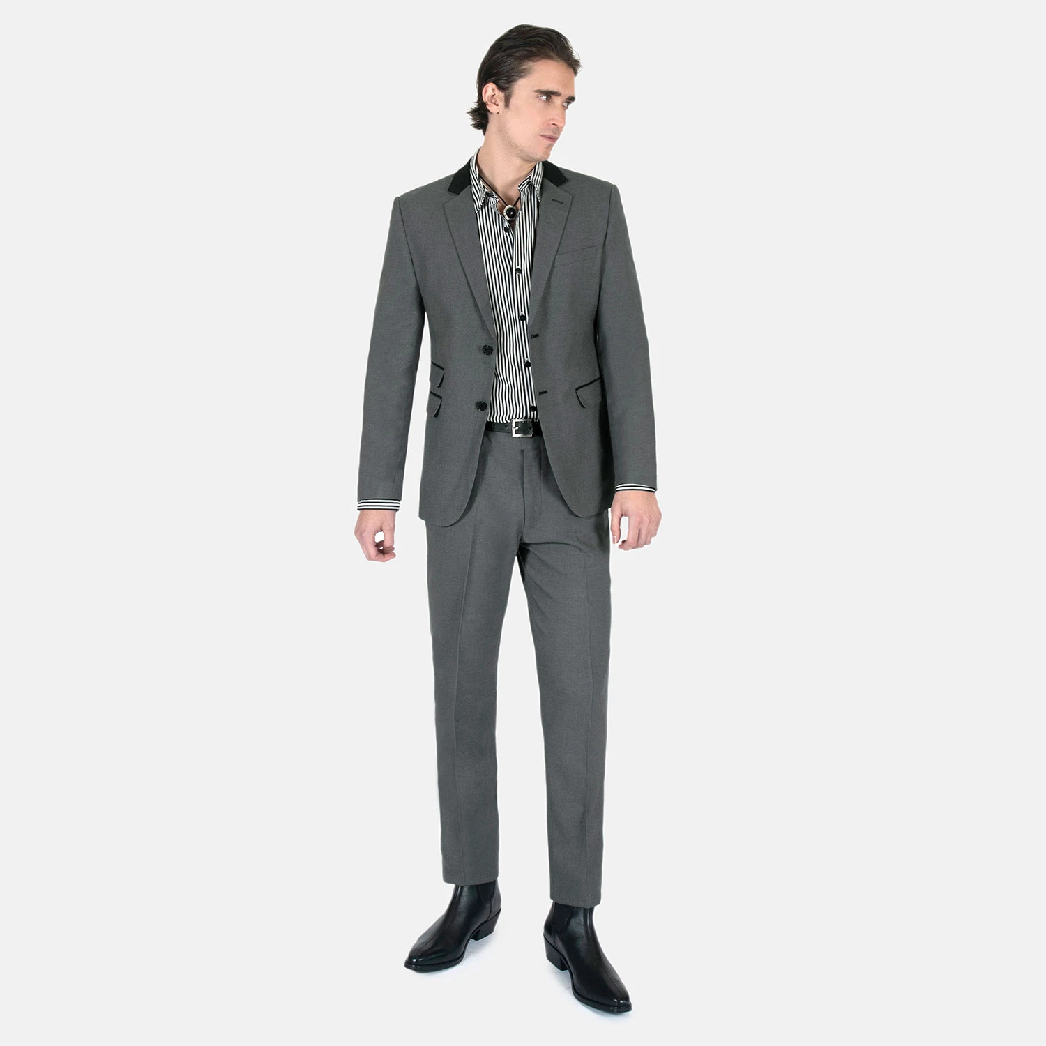 Domino – Grey And Black Blazer 3 Domino – Grey And Black Blazer - Image 3