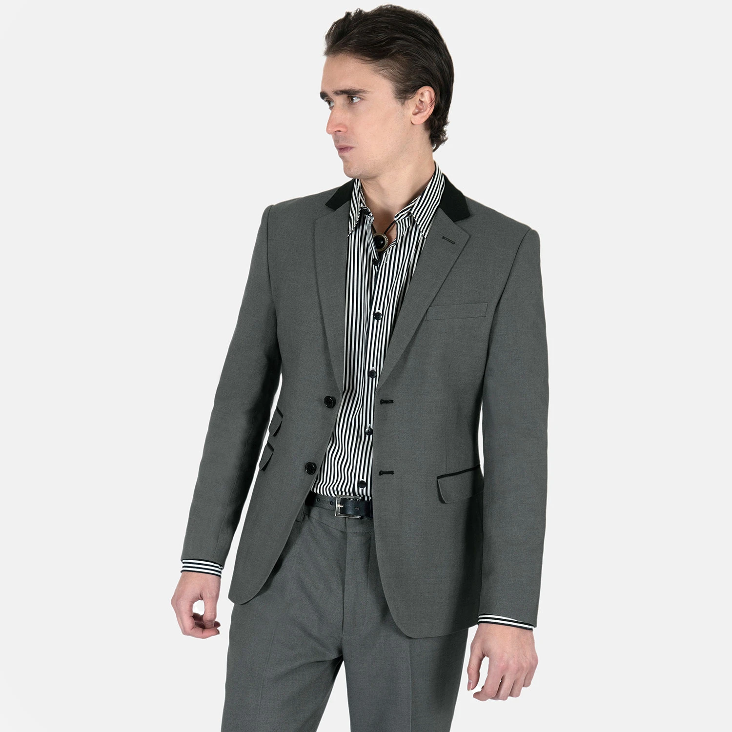 Domino – Grey And Black Blazer 6 Domino – Grey And Black Blazer - Image 6