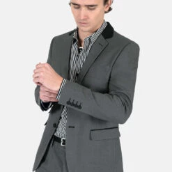 Domino – Grey And Black Blazer 14 Domino – Grey And Black Blazer -Straight To Hell dom gry blk w 8