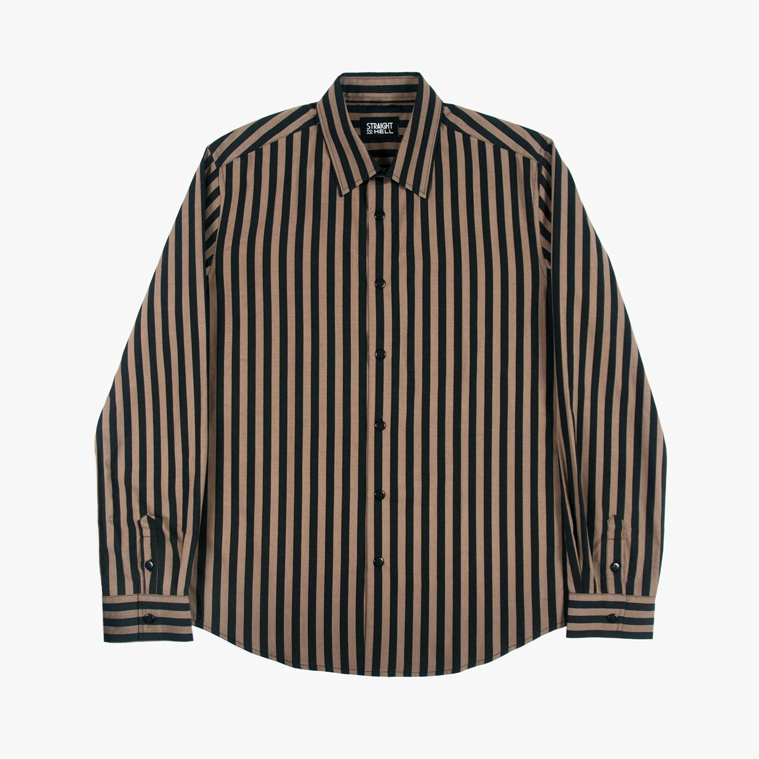 Dragging The Line – Brown And Black Striped Shirt (Size XS, S, M, L, XL, 2XL, 3XL, 4XL) 1 Dragging The Line – Brown And Black Striped Shirt (Size XS, S, M, L, XL, 2XL, 3XL, 4XL)