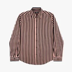 Dragging The Line – Pink And Black Striped Shirt