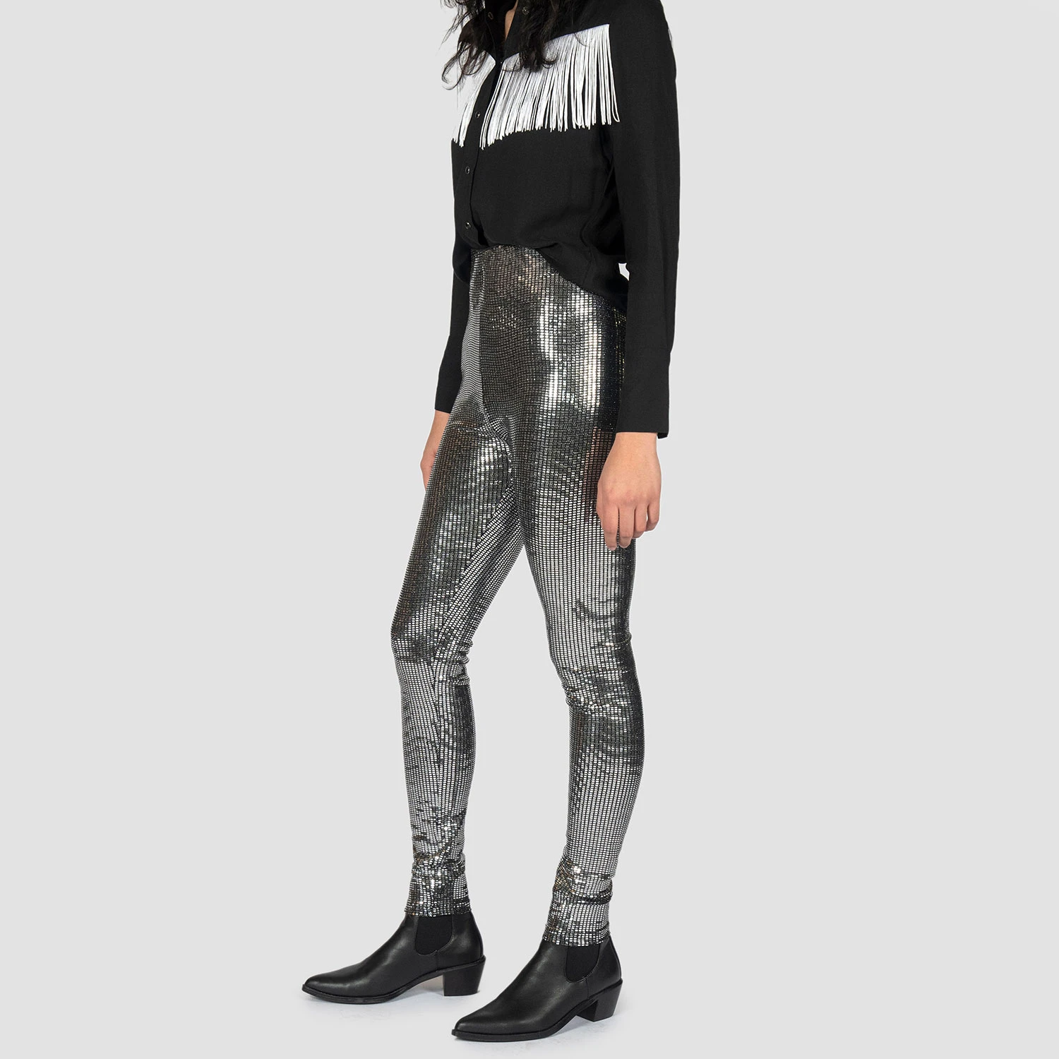 Fever – Disco Silver Leggings (Size 25, 26, 27, 28, 29, 33) 4 Fever – Disco Silver Leggings (Size 25, 26, 27, 28, 29, 33) - Image 4