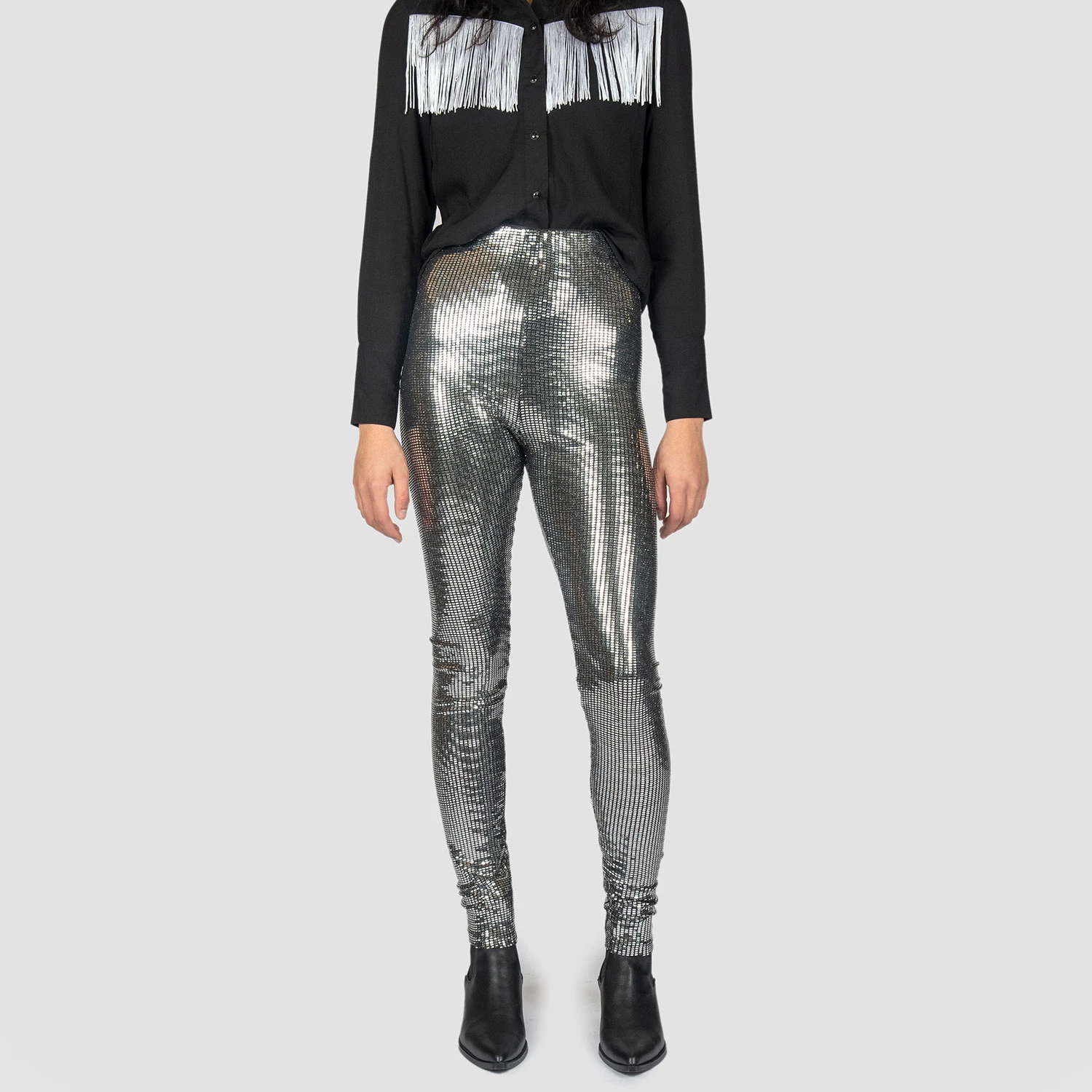 Fever – Disco Silver Leggings (Size 25, 26, 27, 28, 29, 33) 1 Fever – Disco Silver Leggings (Size 25, 26, 27, 28, 29, 33)