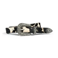 Freddie – Cow Print Leather Belt