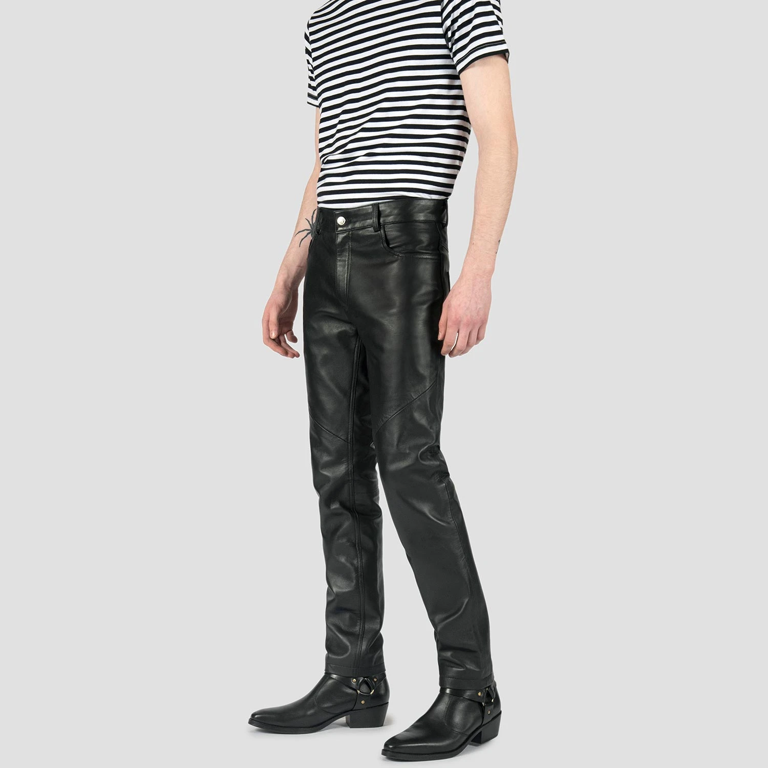 Good Guy Joe – Slim Fit Leather Pants 3 Good Guy Joe – Slim Fit Leather Pants - Image 3