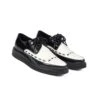Hawkins – Black And White Leather Creepers