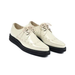Hawkins – Cream Leather Creepers