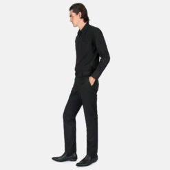 Hitmaker – Black And White Pinstriped – Slim Fit Pants -Straight To Hell hit b w pin w 4