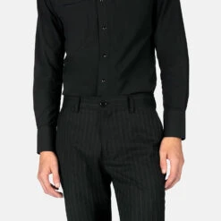 Hitmaker – Black And White Pinstriped – Slim Fit Pants -Straight To Hell hit b w pin w 6