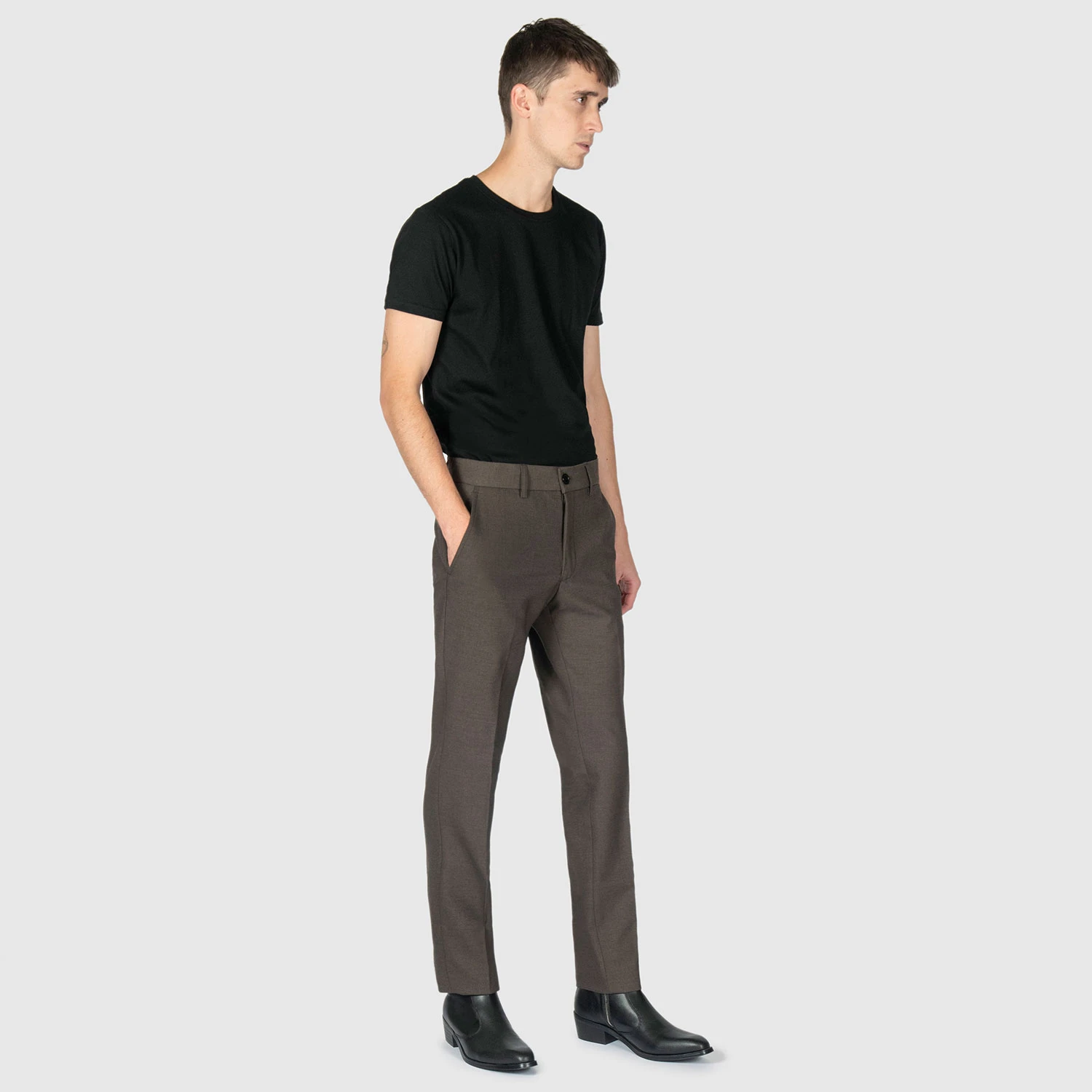 Hitmaker – Taupe Brown – Slim Fit Pants (Size 38, 40) 4 Hitmaker – Taupe Brown – Slim Fit Pants (Size 38, 40) - Image 4