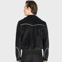 Jackson – Black Velvet Jacket (Size 2XS, XS, S, M, L, XL, 2XL, 3XL, 4XL) -Straight To Hell jac blk 2022 w 4