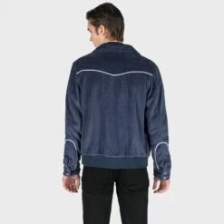 Jackson – Blue Velvet Jacket (Size 2XS, M, L, 3XL) -Straight To Hell jac blu w 3