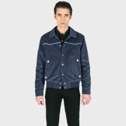 Jackson – Blue Velvet Jacket (Size 2XS, M, L, 3XL) -Straight To Hell jac blu w 4