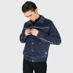 Jackson – Blue Velvet Jacket (Size 2XS, M, L, 3XL) -Straight To Hell jac blu w 5