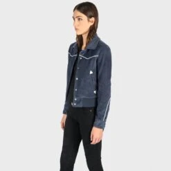 Jackson – Blue Velvet Jacket (Size 2XS, M, L, 3XL) -Straight To Hell jac blu w 8