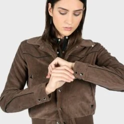 Jackson – Brown Velvet Jacket (Size 2XS, 2XL, 3XL, 4XL) -Straight To Hell jac bro w 10