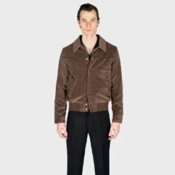 Jackson – Brown Velvet Jacket (Size 2XS, 2XL, 3XL, 4XL) -Straight To Hell jac bro w 4