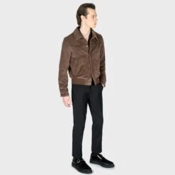 Jackson – Brown Velvet Jacket (Size 2XS, 2XL, 3XL, 4XL) -Straight To Hell jac bro w 5