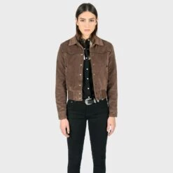 Jackson – Brown Velvet Jacket (Size 2XS, 2XL, 3XL, 4XL) -Straight To Hell jac bro w 7