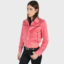 Jackson – Pink Velvet Jacket (Size 2XS, XS, S, M, L, XL, 2XL, 3XL, 4XL) -Straight To Hell jac pin w 10
