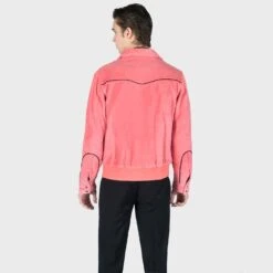 Jackson – Pink Velvet Jacket (Size 2XS, XS, S, M, L, XL, 2XL, 3XL, 4XL) -Straight To Hell jac pin w 3