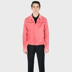 Jackson – Pink Velvet Jacket (Size 2XS, XS, S, M, L, XL, 2XL, 3XL, 4XL) -Straight To Hell jac pin w 4