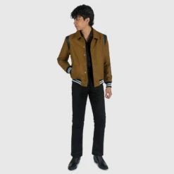 Jet – Brown And Black Varsity Jacket -Straight To Hell jet bro men w 4