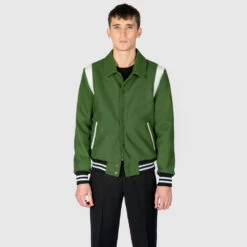 Jet – Green Varsity Jacket (Size S, M, L, XL, 2XL, 3XL) -Straight To Hell jet gre w 2