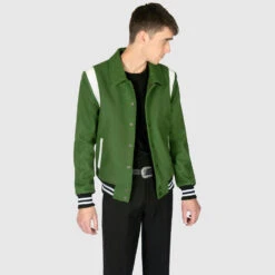 Jet – Green Varsity Jacket (Size S, M, L, XL, 2XL, 3XL) -Straight To Hell jet gre w 3