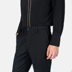 Jones – Slim Fit Flared Pants -Straight To Hell jon blk w 5