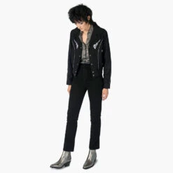 Leone – Black Embroidered Gabardine Jacket – 15 Year Anniversary -Straight To Hell leo blk w 10
